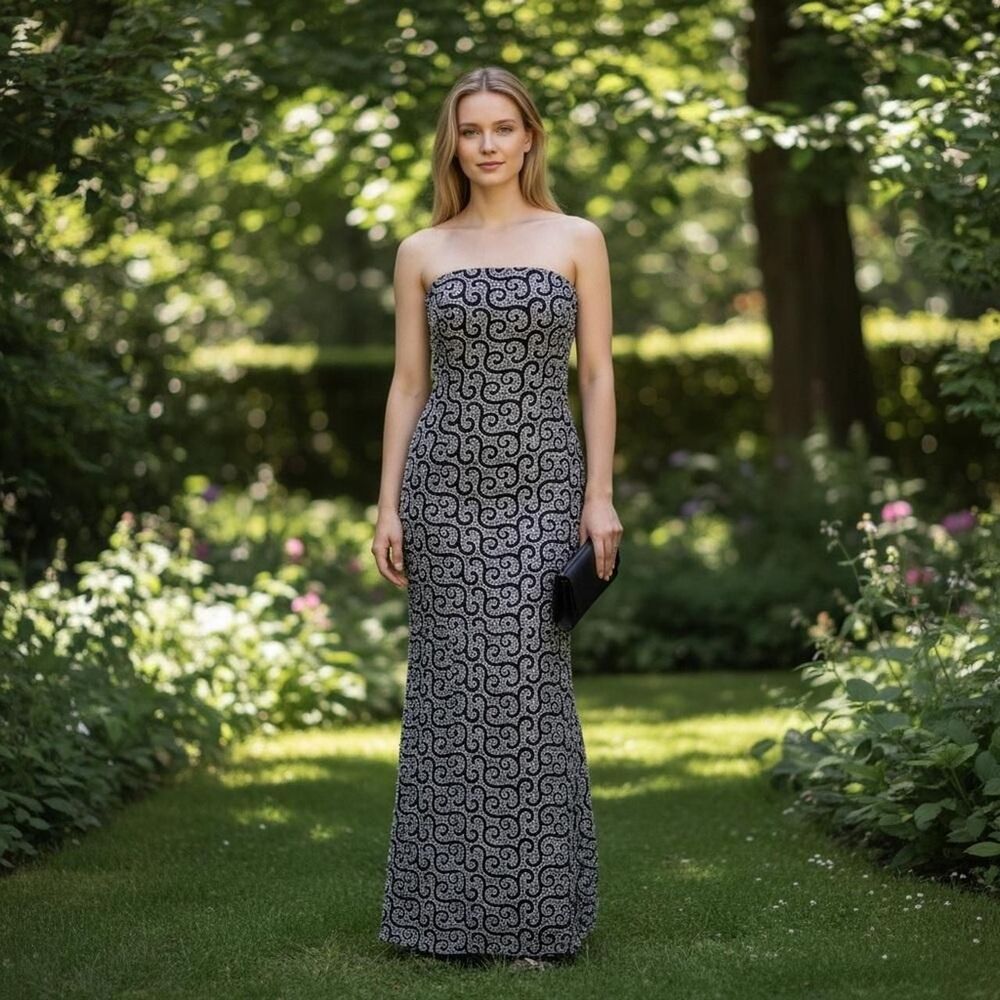 Unbranded Women's Black and White Dress